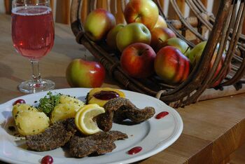 Hirschschnitzel mit Mohnpanier