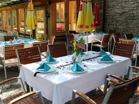 Nostalgiegarten - Terrasse gedeckt