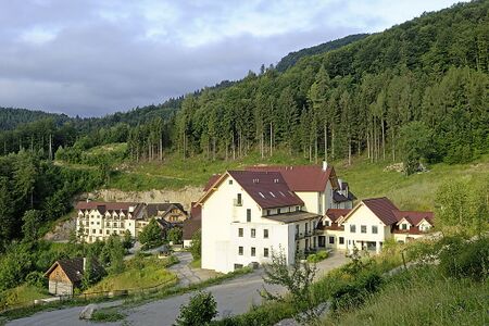 Blick auf Dorfhotel und Steinschaler Dörfl