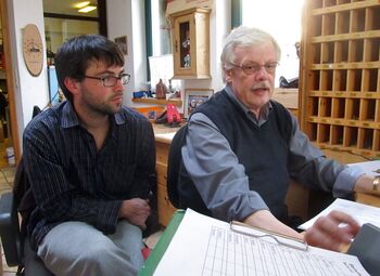 Felix Weiß (Videos) und Ronny Pfeffer (Internet) - v. links