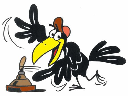 Stockschützen-Rabe